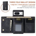thumbnail image 6 of Allytech 2 in 1 Detachable Wallet Case for Google Pixel 8 with Cash Pocket & Cash Slots, [Full Body Protection] [Magnetic Clasp] Luxury PU Leather Shockproof Slim Kickstand Case - Black, 6 of 10