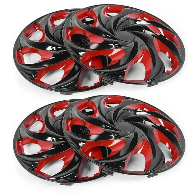 Hubcap 15 Po 4 Pcs 15 Po Moyeu de Roue Cache-Moyeu Encliquetable Accessoires Auto pour Pneu R15 & Jante en Acier