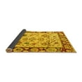 thumbnail image 2 of Ahgly Company Indoor Square Abstract Yellow Modern Area Rugs, 6' Square, 2 of 4