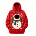 thumbnail image 2 of Christmas Pet Pouch Hoodie Men Women Long Sleeve Cute Graphic Loose Hooded Sweatshirt Pullover Tops Dog Cat Carrier Hoodie, 2 of 6