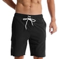 thumbnail image 5 of Thousandth Men's Casual Plus Size Comfortable Summer Drawstring Loose Elastic Waist Relaxed Pocket Breathable Athletic Shorts Gym Shorts, 5 of 9