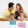 thumbnail image 4 of Topumt Baby Gender Reveal Party Wooden Letter Table SignBoy Blue / Team Girl Pink Tabletop Decor for Gender Reveal Party Games & Supplies, 4 of 6