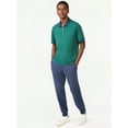 thumbnail image 2 of Free Assembly Men's Tipped Stretch Pique Zip Polo Shirt with Short Sleeves, 2 of 6