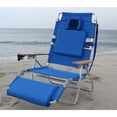 thumbnail image 4 of Ostrich The Deluxe 3N1 Lightweight Outdoor Beach Lounge Chair with Footrest, Blue, 4 of 9