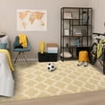 thumbnail image 5 of Junovo 7'x10'Modern Geometric Area Rug for Bedroom and Living Room, Fluffy Indoor Carpet for Family Room Decor,Beige, 5 of 7