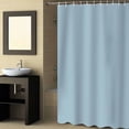 thumbnail image 2 of Fabric Shower Curtain, Sky Blue Solid Color Bathroom Curtain with 12 Hooks Waterproof No Bad Odor Machine Washable Bath Curtains for Bathroom, Spa Room, 36"x72", 2 of 6