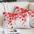 thumbnail image 2 of Red Gradient Throw Pillow Covers, Abstract Polka Dots Vintage Modern Art Soft Breathable Pillow Cases with Invisible Zipper for Sleeping, Toddler Pillowcases for Couch Bed Sofa Chair 12x20 Inches, 2 of 9