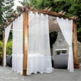 thumbnail image 5 of Rosnek Outdoor Sheer Voile Curtains, Waterproof Patio Grommet Tulle Curtain Panels, 1/2/4 Panels, 5 of 13