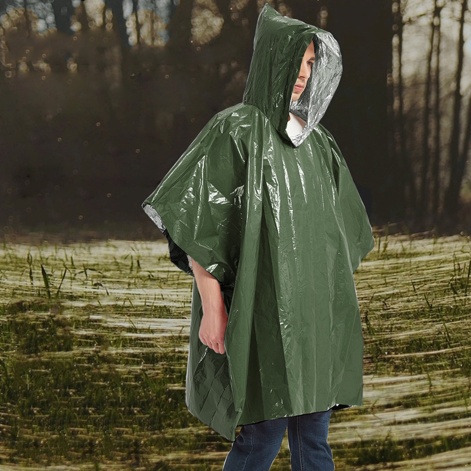 Poncho de pluie d'urgence et secours - Vêtements de pluie