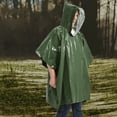 thumbnail image 3 of Poncho Paquete de 4 Poncho de lluvia de emergencia Manta térmica Poncho a prueba de clima Superviven Meterk Poncho, 3 of 7