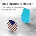 thumbnail image 5 of ABCISI Golf Hat Clip Ball Marker Holder, 4 Pack Silicone with Strong Magnetic Attach to Pocket Cap Edge Gifts for Golfers Men Women (Blue&Orange), 5 of 12
