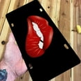 thumbnail image 5 of Yehwow Red Lip Lip-biting Metal Car Plate Decorative Aluminum License Plate Tag Sign, 5 of 5