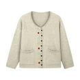 thumbnail image 5 of ShomPort Women's Cardigan Sweaters Soft Plus Size Button Open Front Long Sleeve Knit Outerwear with Pockets, 5 of 7