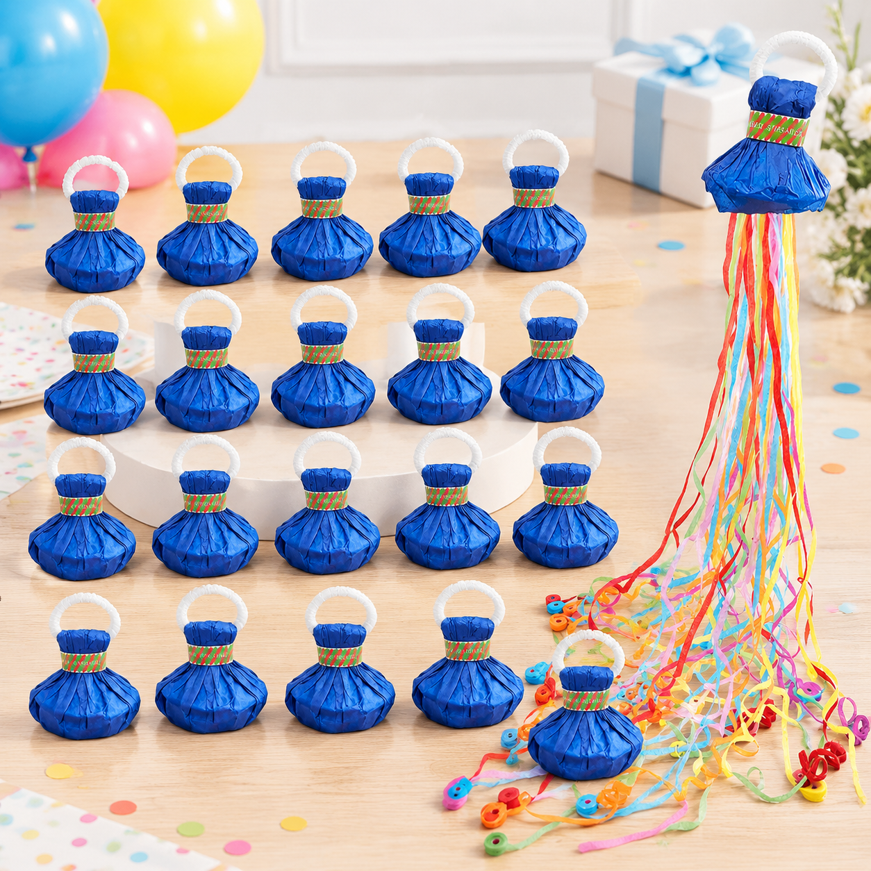 20PCS Colorful No Mess Confetti Poppers Streamers Party Poppers for Wedding