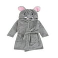 thumbnail image 1 of Kid Robe Long Sleeve Thick Bath Hooded Sleeping Gown, 1 of 5