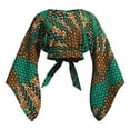 thumbnail image 2 of African Women's Tops Long Big Sleeve Backless Short Shirt Ankara Print Coat Dashiki Party Clothing, 2 of 5