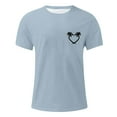 thumbnail image 3 of Camisas de Manga Larga para Hombres Imprimir Casual Cuello Redondo Blusa de Manga Corta, Camisas de Lino para Hombres, 3 of 4