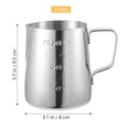 thumbnail image 2 of Xiao Hua latte frother, milk cup, espresso latte maker, stainless steel coffee latte cup, 1 piece, 350ml, 2 of 5