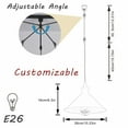 thumbnail image 5 of FSLiving J-Type Track Pendant Light with Retro Black Cone Shade, E26 Smart LED Edison Bulbs White Gimbaled LED Light for Kitchen Island Sloped Ceiling,Customizable - 3 Lights, 5 of 9