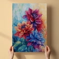 thumbnail image 3 of Dahlia Flower Canvas Wall Art 8x12 inches - Soft Botanical Dahlia Flower Canvas Print Vintage Watercolor Floral Decor, 3 of 5