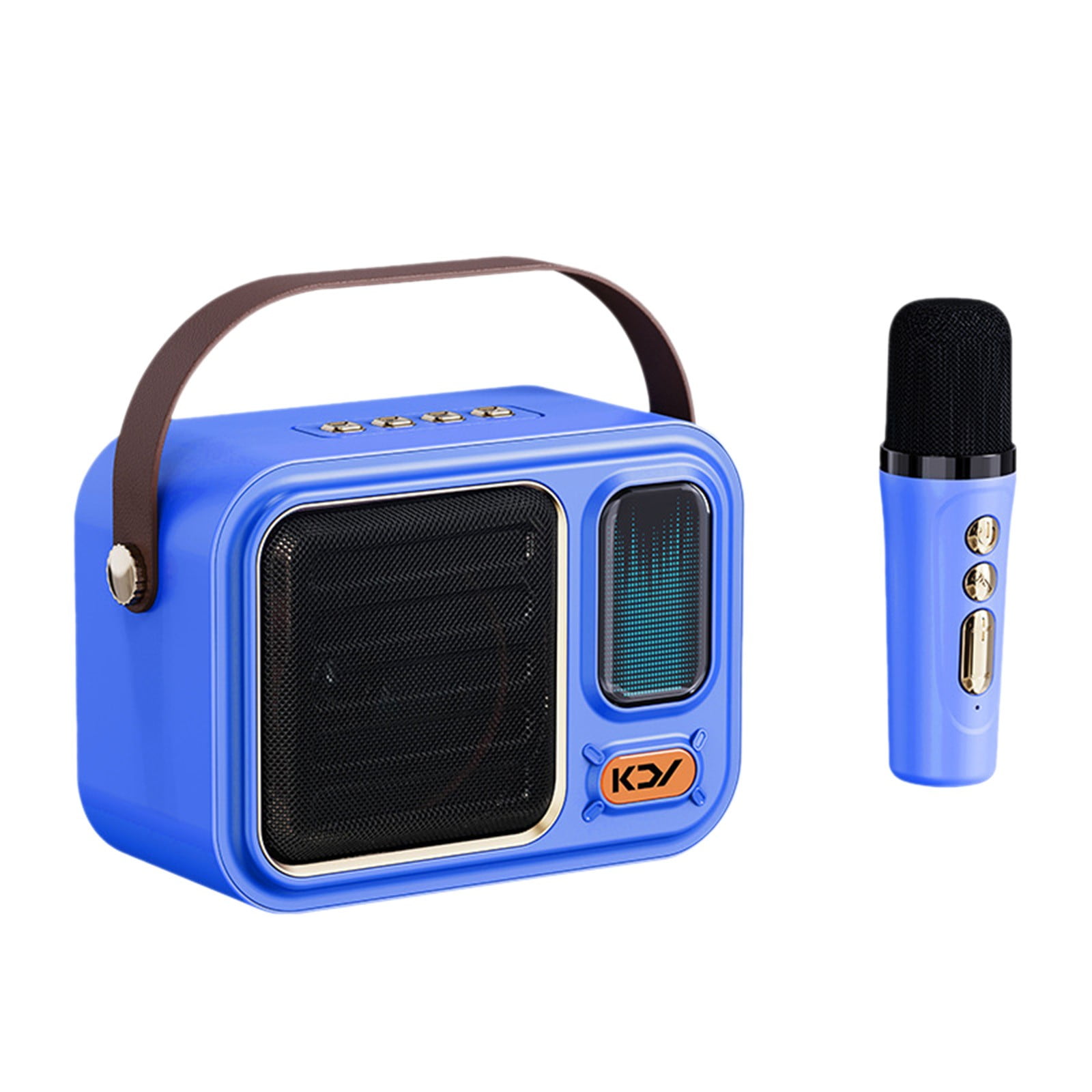 Byujiro Mini Karaoke Machine with 1 Wireless Microphones, Handheld Singing and Microphone Integrated Mini Bluetooth Speaker Handheld Portable Microphone Speaker