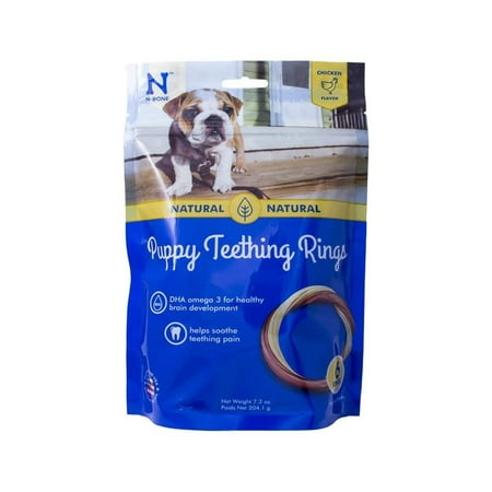N-Bone Puppy Teething Ring Chicken Flavor (1 Pack of 6 rings), Made In The Use! One bag containing 6 rings By