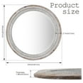 thumbnail image 3 of 24'' Round Mirror, Wood Circle Mirrors, Boho Mirrors, Decorative Wall Mirror, Farmhouse Beads Circle Mirror, Rustic Vanity Mirror, Distressed Mirror for Bedroom, Bathroom Living Room Entryway, 3 of 8