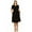 Black, variant on MOA Collection Women's Plus Size Dress with Puff Sleeves and Keyhole Front Casual Chic with Side Pock