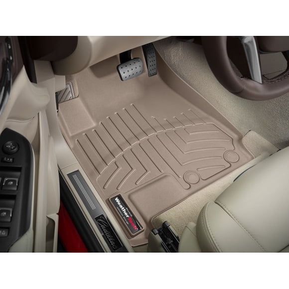 Fits 2012-2016 Cadillac SRX Weathertech Floor Liner 455211 FloorLiner; Molded Fit; Tan; Thermoplastic Polyolefin TPO Vacuum Formed Material; 2 Piece