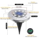 thumbnail image 3 of Focos solares para jardín de exterior, paquete de 4, 8 luces LED, proyectores solares, IP65, inalámbricos, de acero inoxidable, para decoración de césped, terrazas, caminos y plantas., 3 of 5
