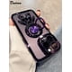 thumbnail image 2 of Funda con soporte de anillo de astronauta chapado de lujo para iPhone 14, 13, 12, 11 Pro Max, XS, XR, X, 7, 8 Plus, cubierta protectora transparente a prueba de golpes Fivean unisex, 2 of 2