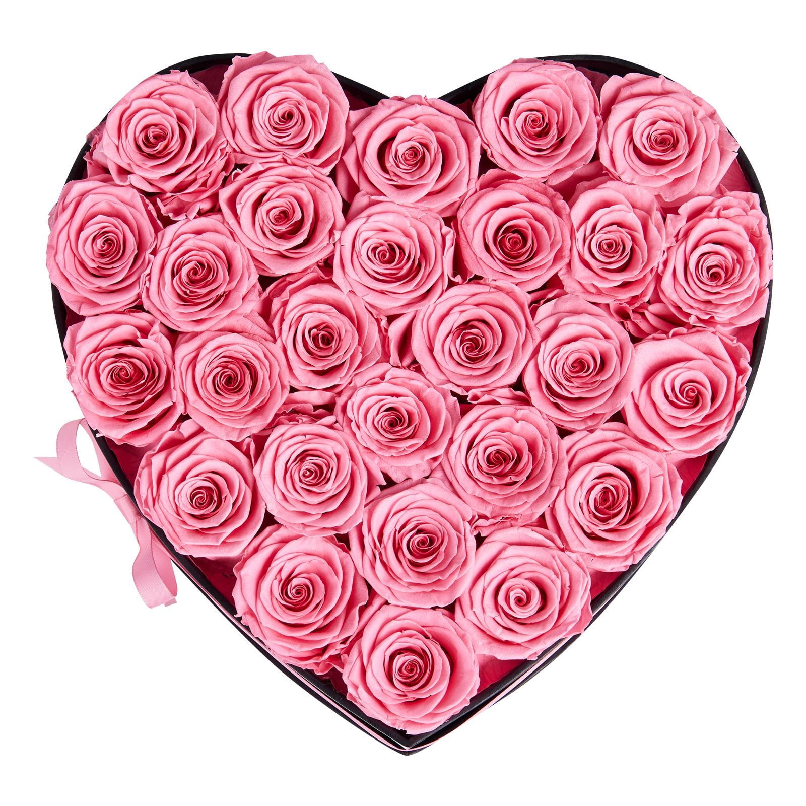 Preserved Roses 27 Real Roses in Heart Box, Lasts Up to 3 Years, No Watering Needed, Light Rose Fragrance, Romantic Gift for Valentine's Day Birthday Christmas