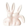 thumbnail image 2 of 1Pc Ceramic Cute Rabbit Ring Holder Jewelry Tray, Pink Jewelry Organizer Stand For Earrings Necklaces, Decorative Desktop Display For Bedroom Vanity, 2 of 5