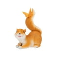 thumbnail image 4 of Garden Squirrel Statues with Butterfly Solar Light Handpainted for Lawn Gift Prone squirrel, 4 of 8