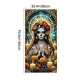 thumbnail image 3 of Halloween Door Cover, Day of the Dead Decorations for Front Door, Party Festival Decor Polyester Fabric Decorative Door Curtain(C), 3 of 4