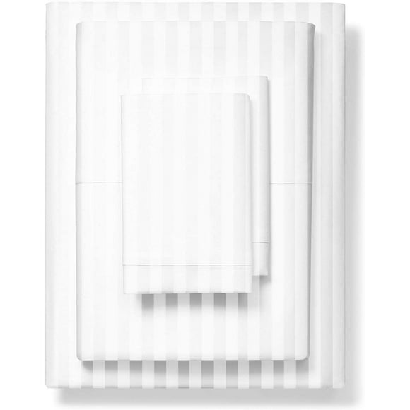 Ensemble de Draps Double Brossés en Microfibre Simple TG 100 % - Extra-Doux et Sans Plis - Poches Profondes de 15 Pouces, 39 Pouces" x 80 Pouces" - Idéal pour Dortoirs, Hôpitaux et Lits Très Grand Séparés - Ensemble de 3 Pcs (Simple TG, Blanc Éclatant)