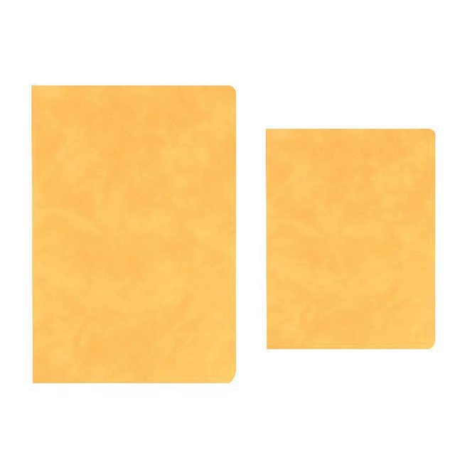 Cuaderno clásico: A5 de 200 páginas y A6 de 160 páginas, cubierta suave y resistente, diario para hombres y mujeres, trabajo, amarillo, A5