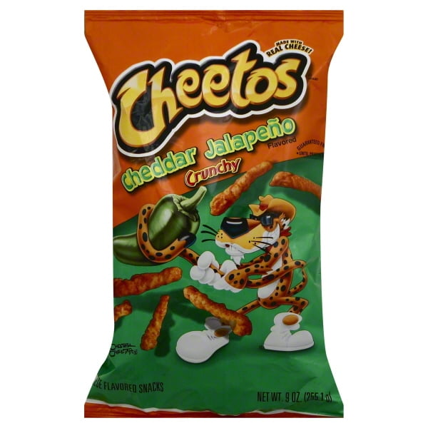 Cheetos Crunchy Cheddar Jalapeño Cheese Flavored Snack, 9 ...