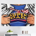 thumbnail image 1 of Father's Day Tapestry, I Love You Dad with a Tie and Polka Dots Drawn by Hand, Fabric Wall Hanging Decor for Bedroom Living Room Dorm, 2 Sizes, Pale Rust Charcoal Grey, by Ambesonne, 1 of 1