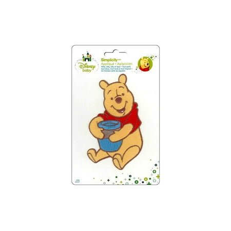 Pooh Bear Honey Pot - Disney Winnie the Pooh, Pooh with Honey Pot Iron-On Applique