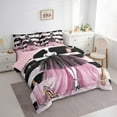 thumbnail image 3 of Manfei Chic Princess Dree 7pcs Bedding Comforter Set,Romantic Valentine'S Day Queen Bedding Sets,Perfume High Heels Queen Sheet Sets For Girls,Super Cozy Room Decor Reversible, 3 of 8