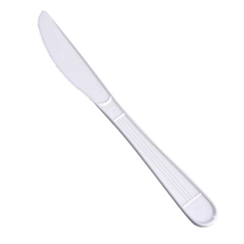 Bulk 500 x Plastic Knives Cafe Express White Disposable Party Cutlery Catering