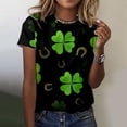 thumbnail image 2 of Casual Tees For Women 2024 St. Patrick'S Day Fashion Printed Round Neck Short Sleeve Top T Shirts, 2 of 4