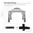 thumbnail image 4 of Outsunny 11' x 11' Pop Up Canopy, Outdoor Patio Gazebo Shelter with Removable Zipper Netting, Instant Event Tent w/ 114 Square Feet of Shade and Carry Bag for Backyard, Garden, Light Gray, 4 of 9