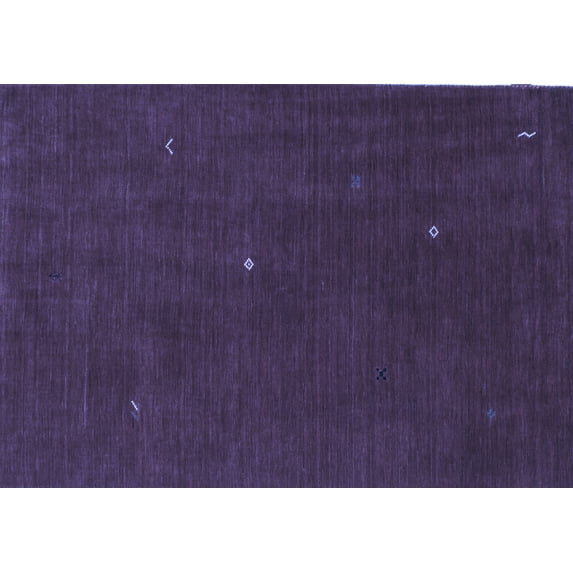 Ahgly Company Machine Washable Indoor Rectangle Abstract Blue Contemporary Area Rugs, 2' x 4'