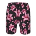 thumbnail image 4 of Naloa Lilies Flowers Men's Beach Shorts, Surfing shorts, Swim trunks, Quick Dry Swim Trunks for Surfing Beach Fun - Large, 4 of 9