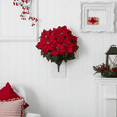 thumbnail image 6 of Guvpev Real Touch Poinsettia Artificial Plant, Christmas Tabletop Decor for Home, Office, Porch & Entryway, Red Holiday Faux Flower Arrangement for Indoor Outdoor Seasonal Display(2PCS), 6 of 9