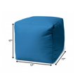 thumbnail image 3 of 17  Cool Bright Teal Blue Solid Color Indoor Outdoor Pouf Ottoman, 3 of 6