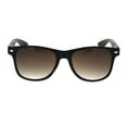 thumbnail image 2 of Love Heart Print Arm Hipster Matte Black Horn Rim Sunglasses White Arm Brown, 2 of 4