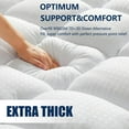 thumbnail image 1 of Extra Thick Mattress Topper(King Size), Cooling Cotton Plush Down Alternative Fill Mattress Pad Cover 400TC ,Fits Mattress Upto 21'' DEEP Pocket, 1 of 11